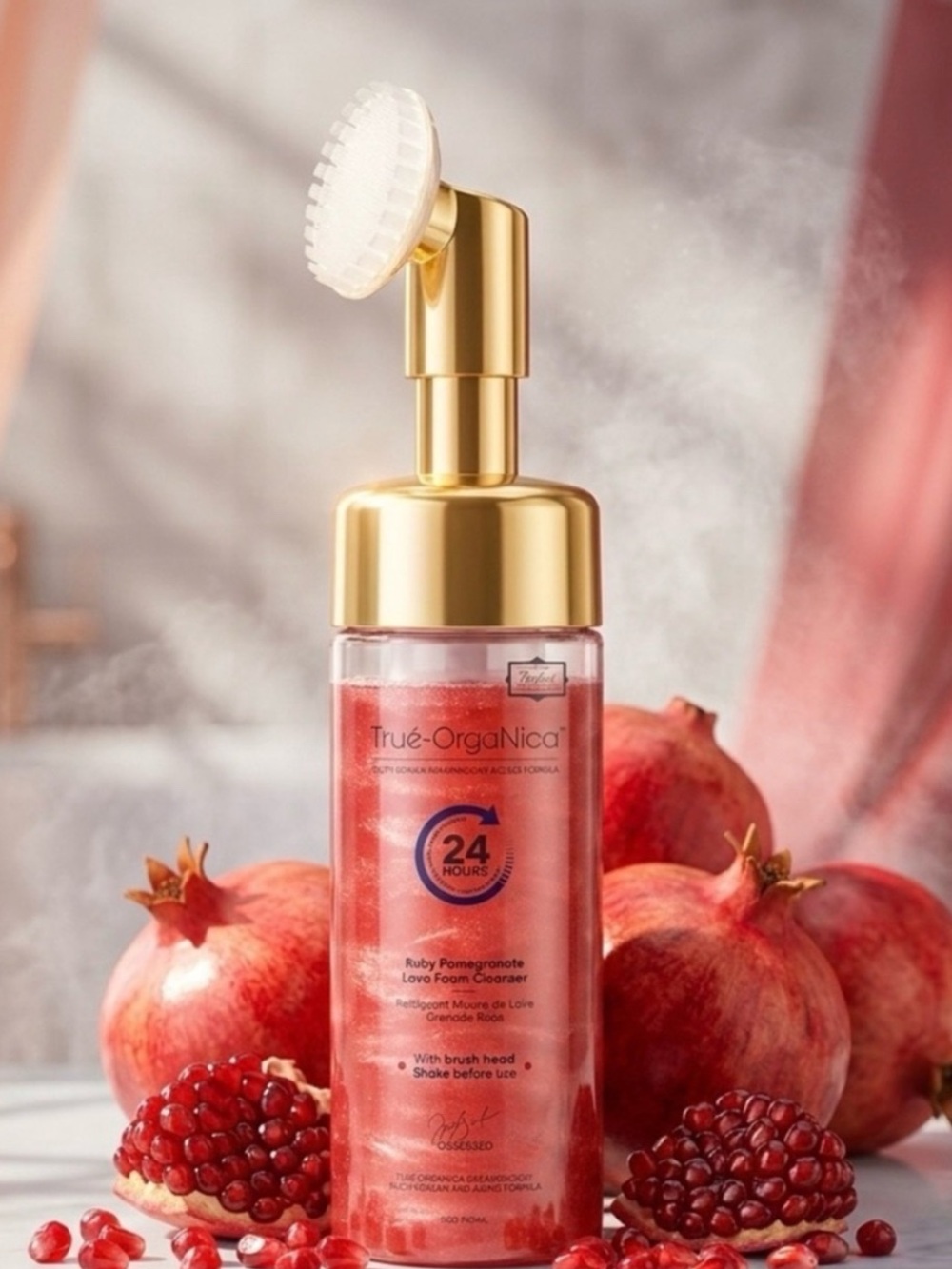 True Organica Ruby Pomegranate Lava Foaming Cleanser